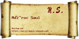 Móroc Saul névjegykártya